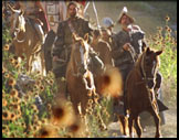 Conquistadors on horseback